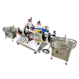 Bottle Labeling Machine, Round Bottle Labeler, Beer Cans Labeling Machine With Feeding Table, Label Applicator