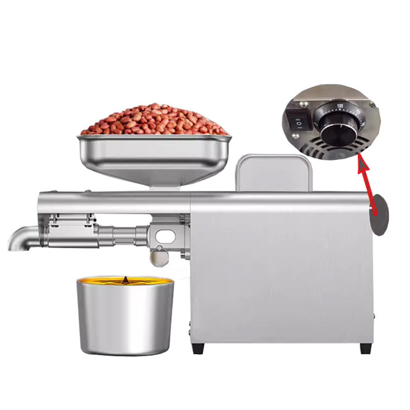Automatic Small Oil Press Machine Full Stainless Steel Oil Expeller 110V/220V
