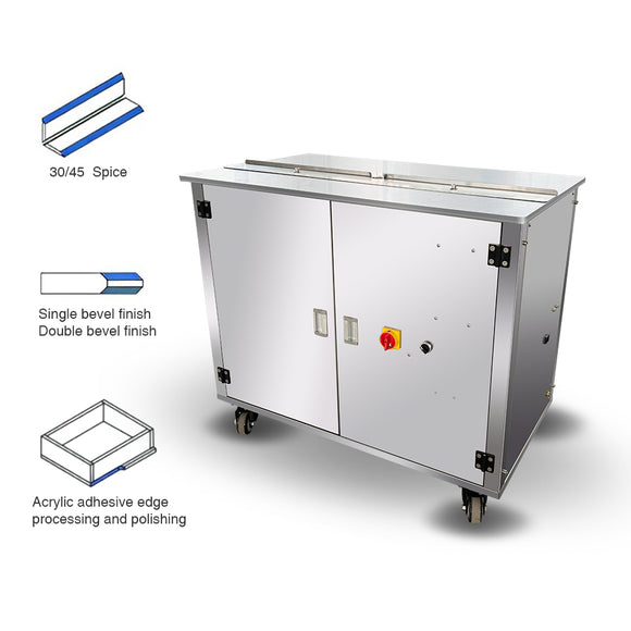 Acrylic Edge Polishing Grinding Trimming Machines 60Degree Automatic Acrylic Chamfering Machine