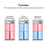 Commercial 30“W Four-door Stainless Steel Reach-In Freezer 28 cu.ft.