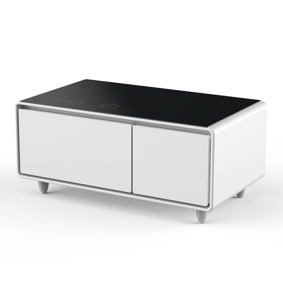 Modern Smart Coffee Table with Built-in Fridge Touch Control Panel