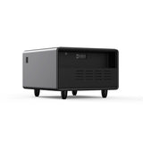 Modern Smart Side Table with Built-in Fridge Wireless Charging Black