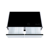 Modern Smart Coffee Table with Built-in Fridge Power Socket White