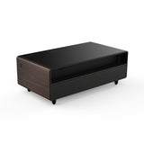 Modern Smart Coffee Table with Built-in Fridge, Bluetooth Speaker