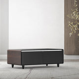 Modern Smart Coffee Table with Built-in Fridge, Bluetooth Speaker