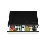 Modern Smart Coffee Table with Built-in Fridge Power Socket White