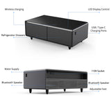 Modern Smart Coffee Table with Built-in Fridge Touch Control Panel