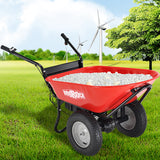 Wheelbarrow Utility Cart Electric Powered 24V DC 180W AGM Battery 330lbs Max Capacity Barrel Dump Material Debris Hauler