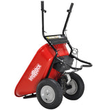 Wheelbarrow Utility Cart Electric Powered 24V DC 180W AGM Battery 330lbs Max Capacity Barrel Dump Material Debris Hauler
