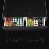 Modern Smart Coffee Table with Built-in Fridge Touch Control Panel