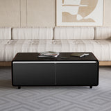 Modern Smart Coffee Table with Built-in Fridge, Bluetooth Speaker
