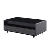 Modern Smart Coffee Table with Built-in Fridge Touch Control Panel