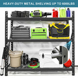 Garage Shelving Heavy Duty 72"H*77"W 6000LBS Heavy Duty Shelving Adjustable 3 Tier Metal Shelving