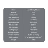 High-Accuracy Desktop Necklace Projector Machine, Laser Marking Machine, Nano Micro Engraving Machine