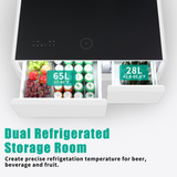 Modern Smart Coffee Table with Built-in Fridge Touch Control Panel