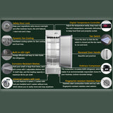 Reach-in Refrigerator Single Door 27"W 18.68 Cu.ft. Upright Cooling