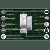 Freezer Single Door 27"W Reach-in Freezer 18.68 Cu.ft.Upright Cooling