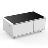 Modern Smart Coffee Table with Built-in Fridge Touch Control Panel