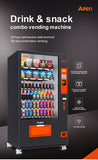 Snack & Drink Combo Vending Machine Refrigerated 60 Bill Acceptor