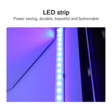 Beverage refrigerated display case with three lighting glass freezer showcase