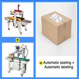 Box Sealing and Labeling Machine for Small Carton Parcels