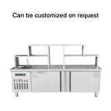 Bubble Tea Bar Counter With Refrigeration and boba tea bar