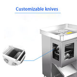 Commercial automatic one-step double-knife meat shredding machine
