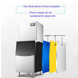 Commercial automatic split ice maker machine large capacity bar