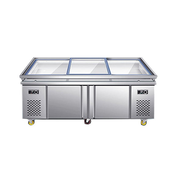 Commercial direct cooling restaurant shop self-fetching freezer
