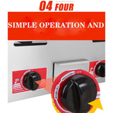 Commercial gas griddle stainless steel iron plate frying burger frying pan gas