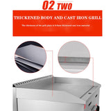 Commercial gas griddle stainless steel iron plate frying burger frying pan gas