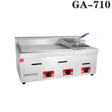 Commercial gas griddle stainless steel iron plate frying burger frying pan gas