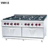 Commercial Vertical gas stove cooking device multiple burners withe cabinet for resturant