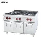 Commercial Vertical gas stove cooking device multiple burners withe cabinet for resturant