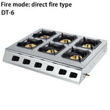 Commercial multiple stainless steel blazing multi-head gas stoves