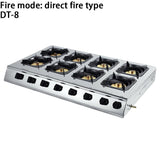 Commercial multiple stainless steel blazing multi-head gas stoves