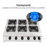 Commercial multiple stainless steel blazing multi-head gas stoves