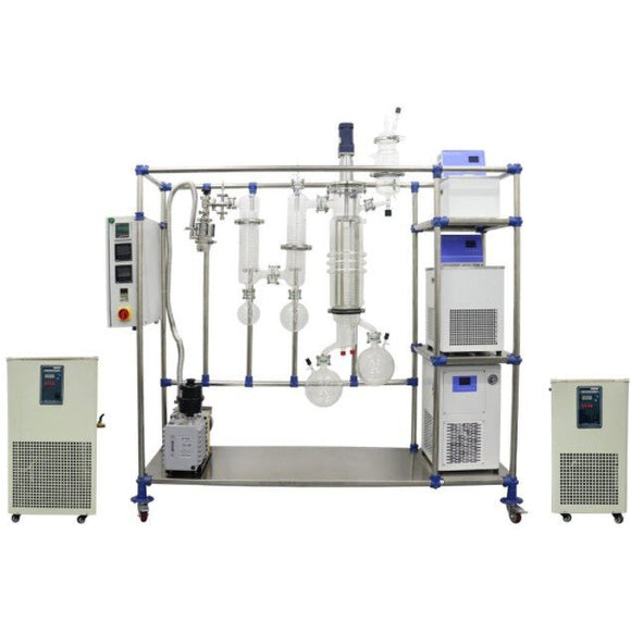 Crude oil separation and extraction glass short path molecular distillation equipment