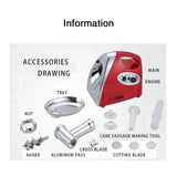 Electric stainless steel meat grinder,  sausage maker easy to operate