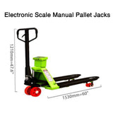 Electronic Scale Manual Pallet Jacks Trolley Hand Pallet Truck