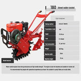 Mini Crawler Rotary Tiller Multifunctional Chain Track Micro Cultivator Machine Gasoline Diesel Small Power Farm Tiller