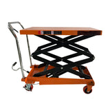 Hydraulic Manual Single Scissor Lift Table Capacity 661 lb/771lb