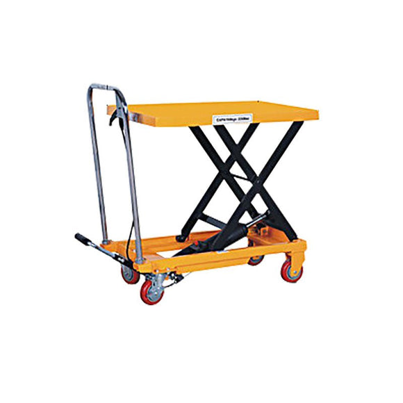 Hydraulic Manual Single Scissor Lift Table Cart 28‘’ x 18‘’ Capacity 330 lb/220lb