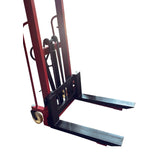 Manual Stacker 2200lbs 63" Lift Height Adjustable Fork