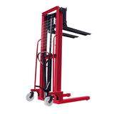 Manual Stacker 2200lbs 63" Lift Height Adjustable Fork