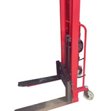 Manual Stacker 2200lbs 63" Lift Height Adjustable Fork