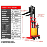 Pallet Stacker , Semi Automatic Stacker Electric Lifter Pallet Stacker