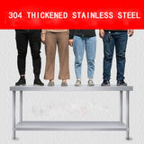 Stainless Steel Commercial Kitchen Double Work table 304 stainless steel