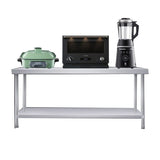 Stainless Steel Commercial Kitchen Double Work table 304 stainless steel