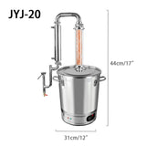 Stainless steel lavender lemongrass distillation brandy wine making device without essential oil separator
